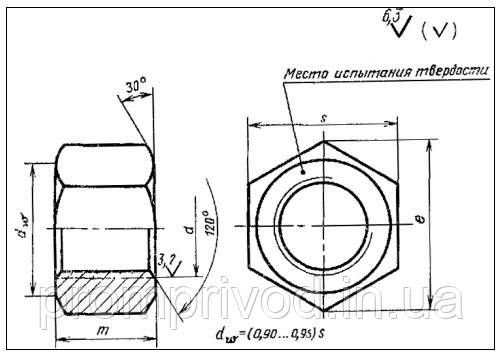 Гайка М10 ГОСТ 9064 для фланцевих з'єднань 586608119 фото