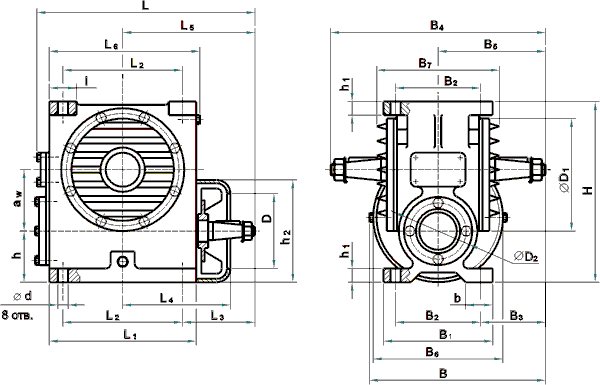 Чертеж редуктора Ч-160