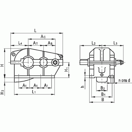 Редуктор Ц2-1000-20