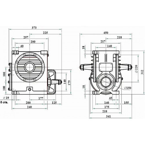 Черв'ячний редуктор Ч-100-16