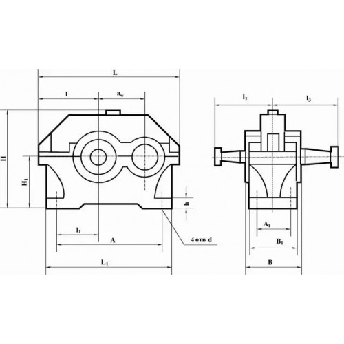 Циліндричний редуктор 1ЦУ-250