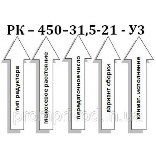 Крановий редуктор РК-450-31,5