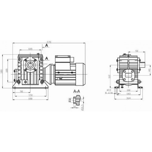 Мотор-редуктор 2МЧ складання 52