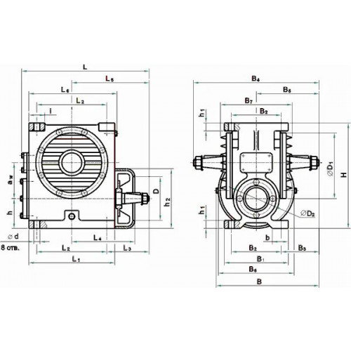 Черв'ячний редуктор Ч-100