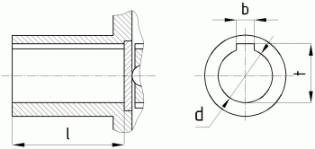 Размеры полого вала
