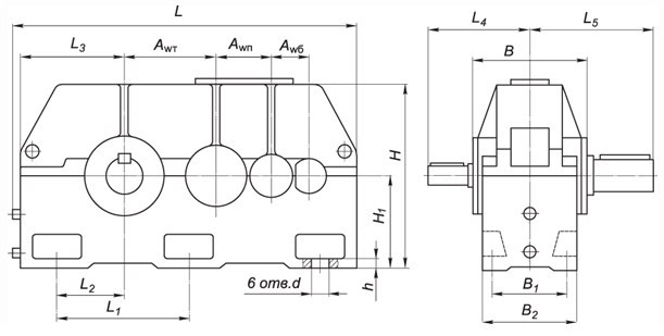 Креслення редуктора 1Ц3У