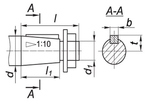 Габариты валов 1ЦУ250 Габариты валов 1ЦУ250