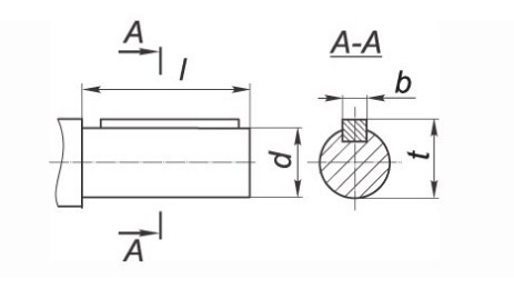 Размеры валов редуктора, которые производятся в виде цилиндра Размеры валов редуктора, которые производятся в виде цилиндра