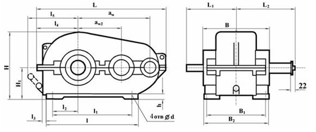 Чертеж редуктора РМ-650 Чертеж редуктора РМ-650