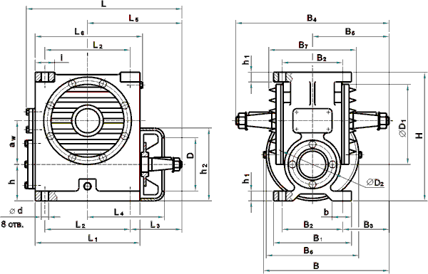 Чертеж редуктора Ч-160 Чертеж редуктора Ч-160
