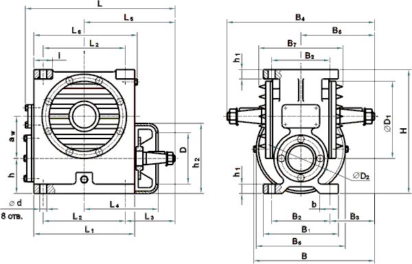 Чертеж редуктора Ч-160 Чертеж редуктора Ч-160