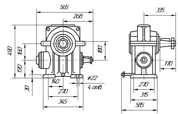 Чертеж редуктора РГЛ Чертеж редуктора РГЛ