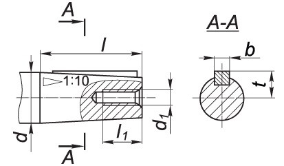 Габаритные и присоединительные размеры быстроходного вала редуктора Ч - чертеж Редуктор Ч купить