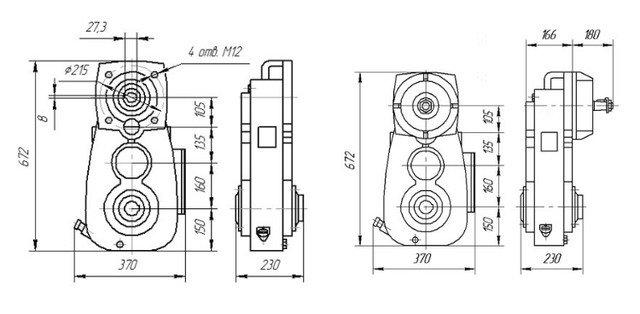 Редуктор А-400 - чертеж - Редуктор А-400 купить -