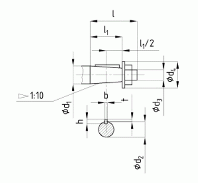 Размеры выходных валов ЦУ купить
